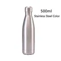 500ml vakuumisolierte Edelstahl-Wasserflasche in einer natürlichen Stahlausführung - 500ml / Original Edelstahl