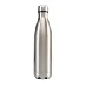 Isolierte Sportwasserflasche aus gebürstetem silbernem 304 Edelstahl, doppelwandig - 750ml / Gebürstetes Silber 750ml