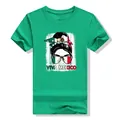Detailed view of green cotton T-shirt featuring Viva Mexico Independence Day graphic - S / Tops / Green