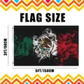 Drapeau du Mexique 90x150 cm avec motif de fumée et emblème national pour fête - Drapeau Texture Fumée (款式5) / 90x150cm (3x5ft)