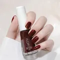 Deep burgundy peelable water-based nail polish with shimmer finish in a 10ml glass bottle - Normal Specification / Fine Glitter Wine Red (N11)