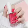 Glossy vibrant pink water-based peel-off healthy nail polish color in a 10ml glass bottle - Normal Specification / Rose Red (N20)
