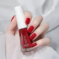 Vibrant red water-based peelable nail polish in 10ml geometric glass bottle for manicure - Normal Specification / Jujube Red (N23)