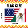 Grote 3x5 ft hybride vlag van de VS en Mexico voor decoratie van de onafhankelijkheidsdag - VS & Mexico Splicing Ontwerp (款式4) / 90x150cm (3x5ft)