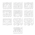 Varios diseños de banderines mexicanos Papel Picado blancos para bodas y fiestas - Estilo Pájaro Jarrón Blanco / 10 Pieces/Pack