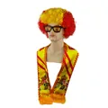 Spain fan set with red yellow afro wig sunglasses and scarf for football world cup - Spain Style