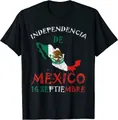 Camiseta negra para hombre con diseño de mapa y bandera del Día de la Independencia - S / Tops / Negro