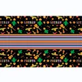 Nappe de fête mexicaine colorée en PVC avec motifs de cactus et de sombreros - Style Juneteenth