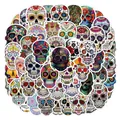 Set di 60 adesivi colorati a tema Giorno dei Morti per decorare laptop e borraccia - Stile A e B / 120 Pezzi/Confezione