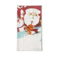 Nappe de Noël festive en PVC jetable avec imprimé dessin animé Père Noël et renne - Père Noël / 3 Épaisseur de Soie