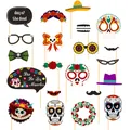 Accessori per foto a tema Día de los Muertos per festival e colorate feste messicane. - Accessori fotografici a tema Giorno dei morti / 21 Pezzi/Confezione