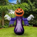 Gran monstruo fantasma de calabaza inflable para decoración de fiestas en jardines exteriores - Estilo Fantasma Calabaza