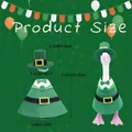 St. Patrick's Day green goose costume set including hat and dress with size dimensions - St. Patrick Leprechaun Style