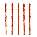 Cinco ristras de guirnaldas de cempasúchil artificiales naranja para decoración - Juego de 5 / Naranja