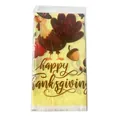 Nappe de Thanksgiving jetable en PVC avec imprimé dinde et texte Happy Thanksgiving - Style de Dinde de Thanksgiving