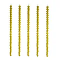 Set of five yellow marigold flower garlands for Indian weddings and festival decor. - Set of 5 / Yellow