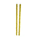 Two strands of yellow artificial marigold flower garlands for Indian wedding party decor - Set of 2 / Yellow