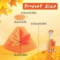 Detailed dimensions of the orange maple leaf goose outfit including hat and cape - Maple Leaf Pattern