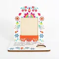 Weiße Holzbilderrahmen mit bunten Blumen für die Altar-Dekoration zum Tag der Toten - Stil 4 / Einzelpreis