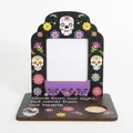 Cornice per foto in legno messicana Dia de los Muertos con teschi di zucchero - Stile 5 / Prezzo al pezzo