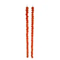 Artificial orange marigold flower garlands for Indian wedding and festive decor - Set of 2 / Orange