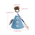 Blue artist costume set for 7-inch goose doll featuring tiny palette and paintbrush - Artist Style