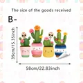 Dimensions détaillées des autocollants de fenêtre cactus du Jour des Morts 39x58cm - Style Cactus En Pot (SCA2329-2) / 58x39cm Paquet