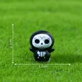 Figura de esqueleto en miniatura del Día de los Muertos de 2,1 cm para micropaisajes - Personaje Esqueleto (C3393) / 2.1x1.7cm / Estilo Verde