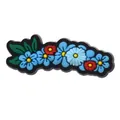 Mexican Day of the Dead themed PVC soft glue flower patch for DIY phone case decor - Colorful Row Of Flowers (06)