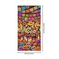 Mexican Day of the Dead banner with skull band design, size 180x90cm - Style 5 (BJB) / 90x180cm