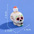 Mini figurine crâne d'Halloween en sucre pour paysage DIY, taille 1.9x1.7x1.4cm - Crâne Type 1 / 1.9x1.7x1.4cm