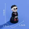 Figurine miniature de squelette d'Halloween pour décor de micro paysage de 3.0 cm - No.3 Female Skeleton / 3.0x1.6x1.5cm