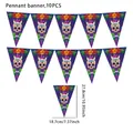 Day of the Dead sugar skull pennant banner 10pcs set for Mexican party theme decorations - Banner Type B