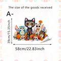 Day of the Dead pet decals window sticker size 58x39cm with colorful skull cat owl designs - Cute Pets Day Of The Dead Style (SCA2332)