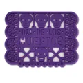 Purple Day of the Dead PVC decorative charm for DIY phone case and fridge magnet - Purple Text Decor Patch (25)