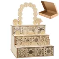 Supporto per altare fai-da-te in legno a 3 livelli per il Giorno dei Morti con scatola - Colorless model (including airplane box)