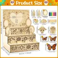 Kit altare in legno fai-da-te Giorno dei Morti con cornici personalizzabili e 12 matite - Set Altare del Giorno dei Morti DIY (RH-1)
