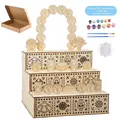 Kit supporto decorativo fai-da-te Giorno dei Morti in legno con 12 colori di vernice - Colorless model (including airplane box + paint)