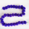 Decorative purple marigold flower garland for Indian weddings and Mexican festival decor - No. 15 Purple