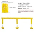 Detailed size specifications for yellow marigold garland festival door decoration - No. 53 Curtain Pendant / Yellow