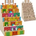 5-tier wooden Day of the Dead display stand with colorful festive decorations - Style 6 (Painted) / Colorful