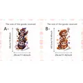 Day of the Dead cat and owl window sticker variants A and B with height and width dimensions - SCA2331 Two-Piece Assorted