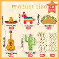 Tableau des tailles pour kit de décoration de fête mexicaine 10 pièces - Thème mexicain / 10 Pièces/Paquet Décor en Spirale