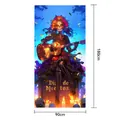 Mexikanisches Tag der Toten Türbanner mit Skelett-Gitarristen, 90x180cm Dekoration. - Skelett Gitarrist (JH-260328BYJ02) / 180x90cm / Blauer Nachthimmel