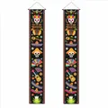Set di striscioni messicani Dia de los Muertos con teschi e chitarre per portico - Stile Giorno dei Morti 1 / 30x180cm (2 Pezzi/Confezione)