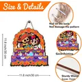 Detailansicht des Day of the Dead Holzschilds mit Größe und Materialstärke - Einzelstück