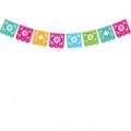 Banderines de Papel Picado de colores para el Día de Muertos y fiestas - Estilo 1 / 14.8*14.8cm