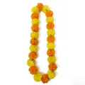 Vibrant yellow and orange artificial marigold garland string for Indian wedding decor - Yellow & Orange Mixed Marigold Garland (CC-LH3) / 24 Flowers/113cm / Yellow+Orange