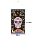 Día de los Muertos Hängebanner Dekoration mit Zuckerschädel Blumendesign, 30x51,5cm - Stil 3 (Y-00677-3)