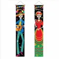Day of the Dead Mexican porch banners with skeletal festive figures - Day of the Dead Style 6 / 30x180cm (2 Pieces/Pack)